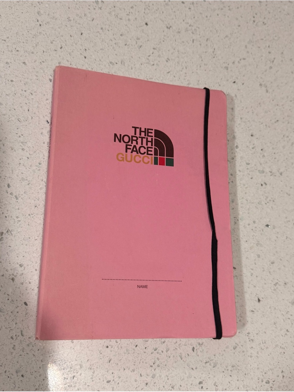 The North Face GUCCI Pink Elastic-Band Notebook